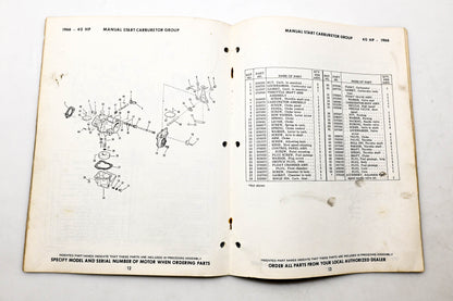 OMC 4319, 278781 Evinrude Parts Catalog 1966 Big Twin
