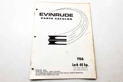 OMC 4320, 278782 Evinrude Parts Catalog 1966 Lark