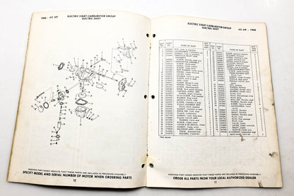 OMC 4320, 278782 Evinrude Parts Catalog 1966 Lark