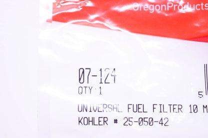 Oregon 07-124, 25-050-42 Universal Fuel Filter NOS