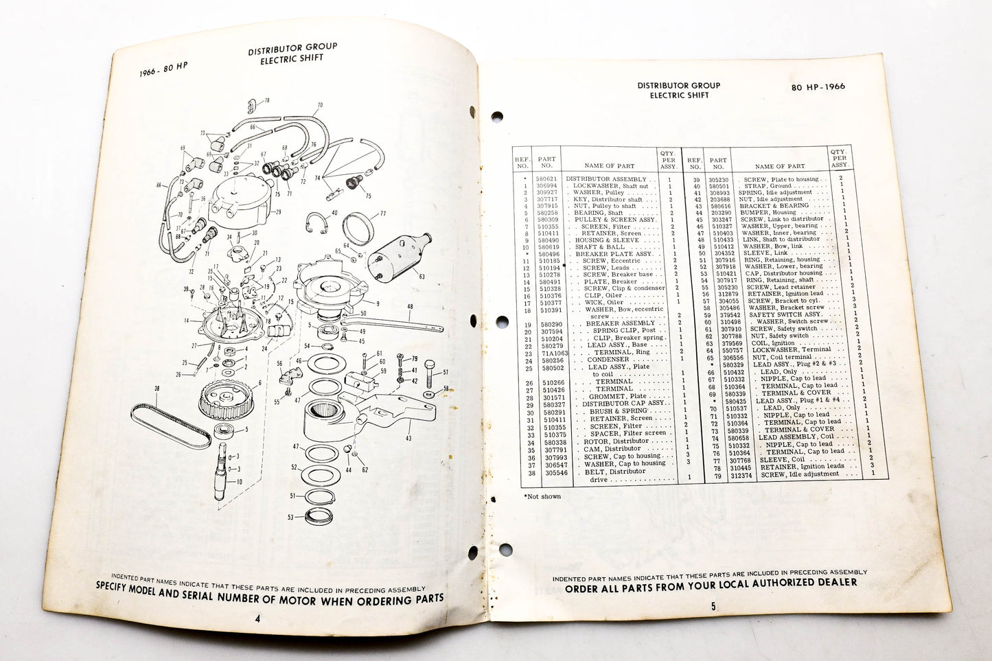 OMC 4323, 278786 Evinrude Parts Catalog 1966 Starflite