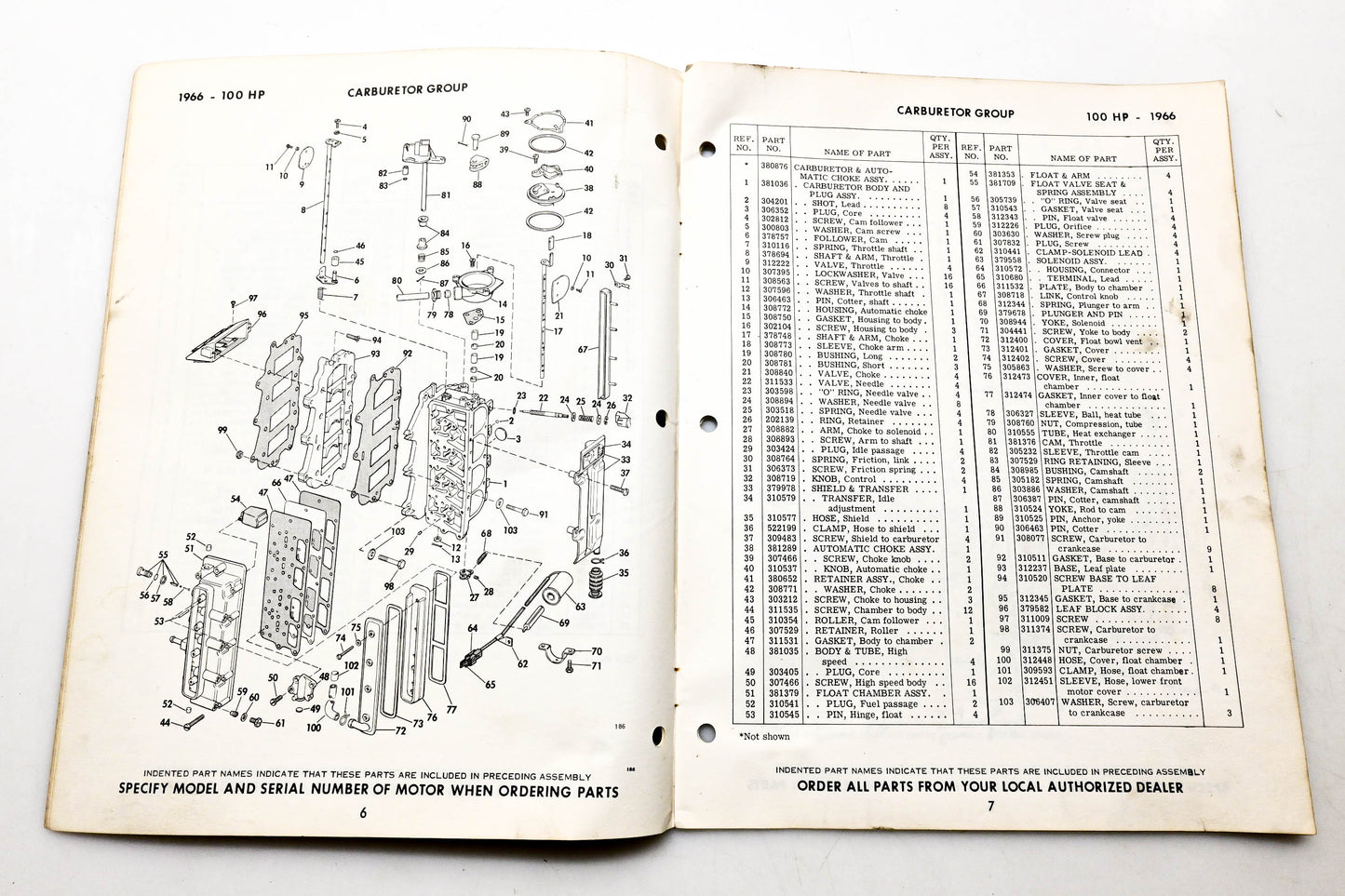 OMC 4324, 278787 Evinrude Parts Catalog 1966 Starflite