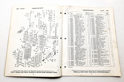 OMC 4324, 278787 Evinrude Parts Catalog 1966 Starflite