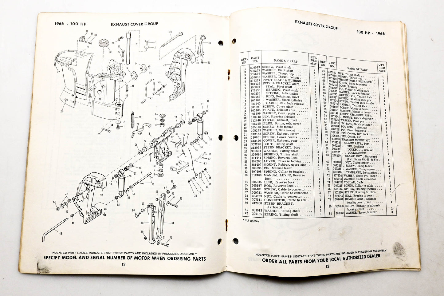 OMC 4324, 278787 Evinrude Parts Catalog 1966 Starflite