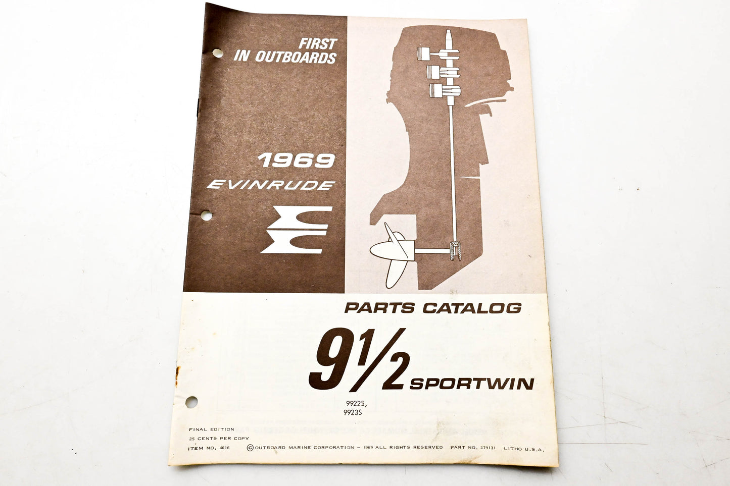 OMC 4616, 279131 Evinrude Parts Catalog 1969 Sportwin