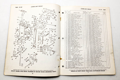 OMC 4617, 279132 Evinrude Parts Catalog 1969 Fastwin