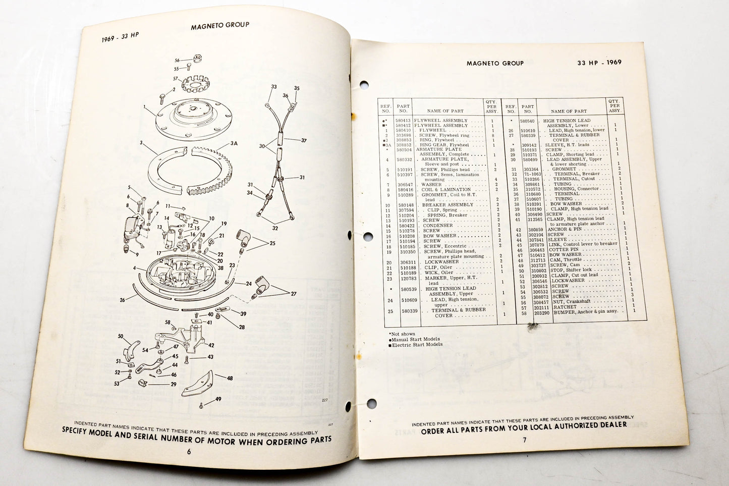 OMC 4619, 279134 Evinrude Parts Catalog 1969 Ski Twin