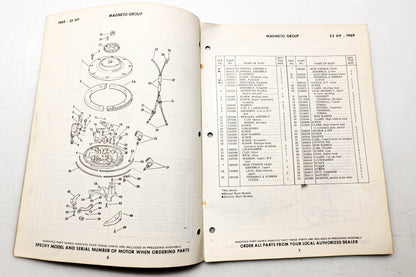 OMC 4619, 279134 Evinrude Parts Catalog 1969 Ski Twin