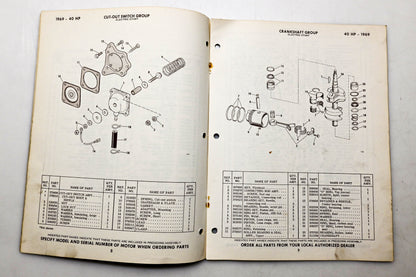 OMC 4621, 279136 Evinrude Parts Catalog 1969 Big Twin Electric