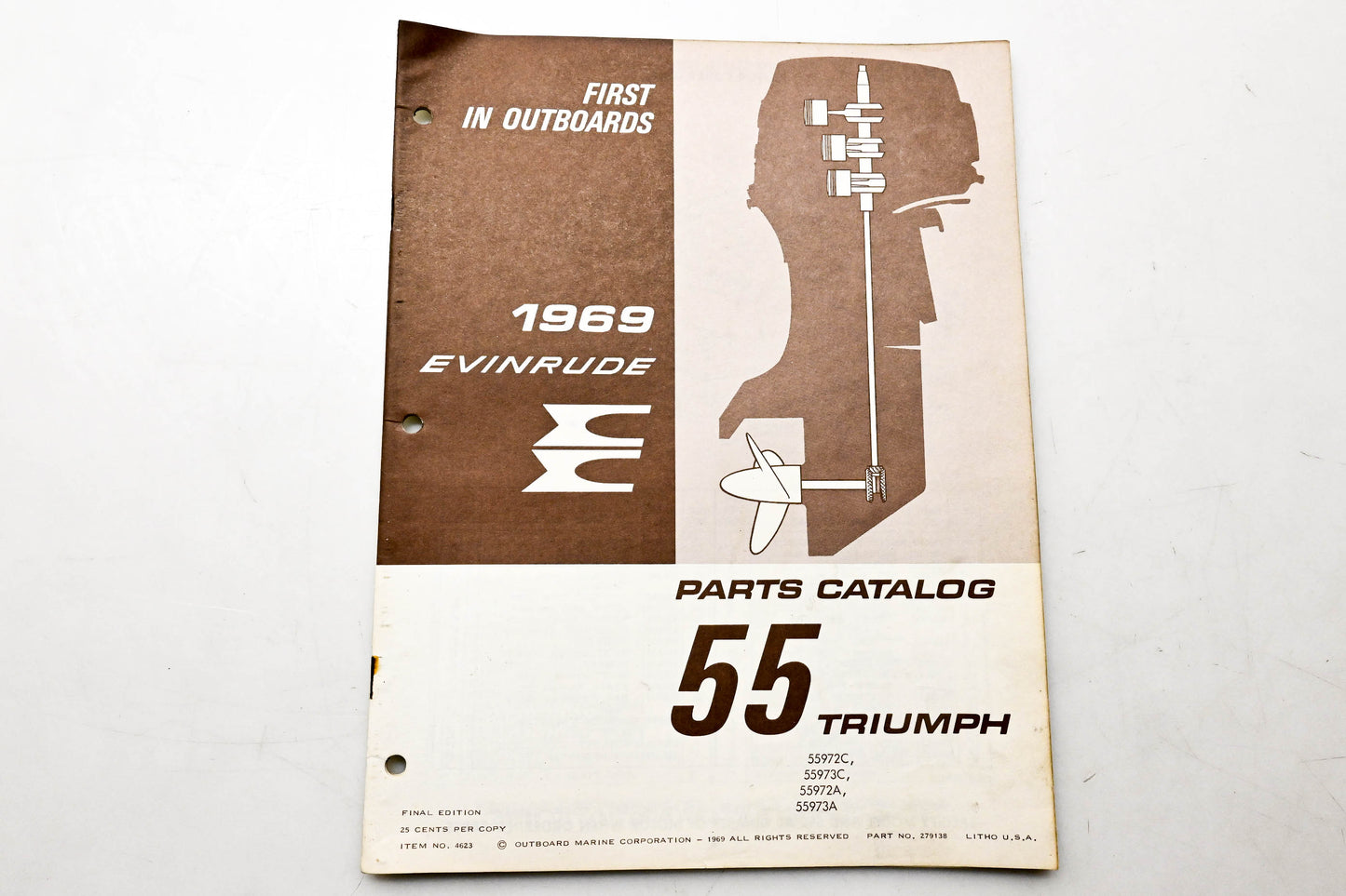OMC 4623, 279138 Evinrude Parts Catalog 1969 Triumph