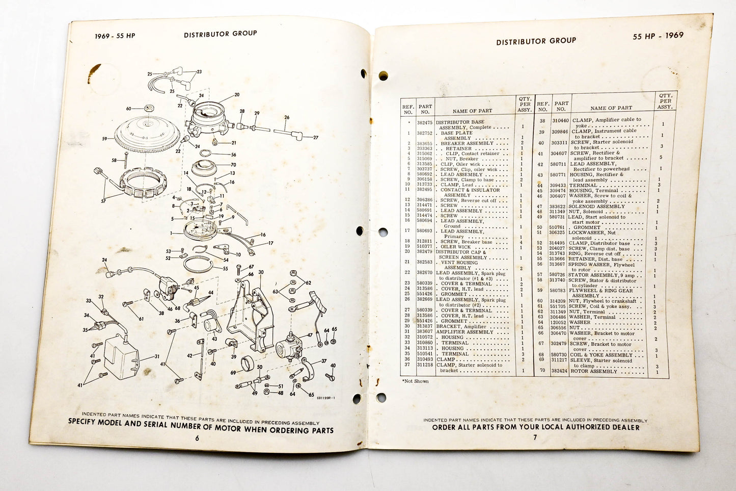 OMC 4623, 279138 Evinrude Parts Catalog 1969 Triumph