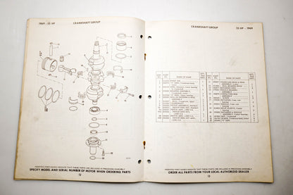 OMC 4623, 279138 Evinrude Parts Catalog 1969 Triumph