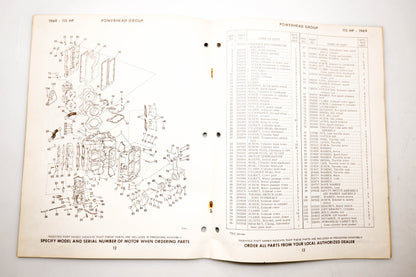 OMC 4625, 279140 Evinrude Parts Catalog 1969 115 Star Flite