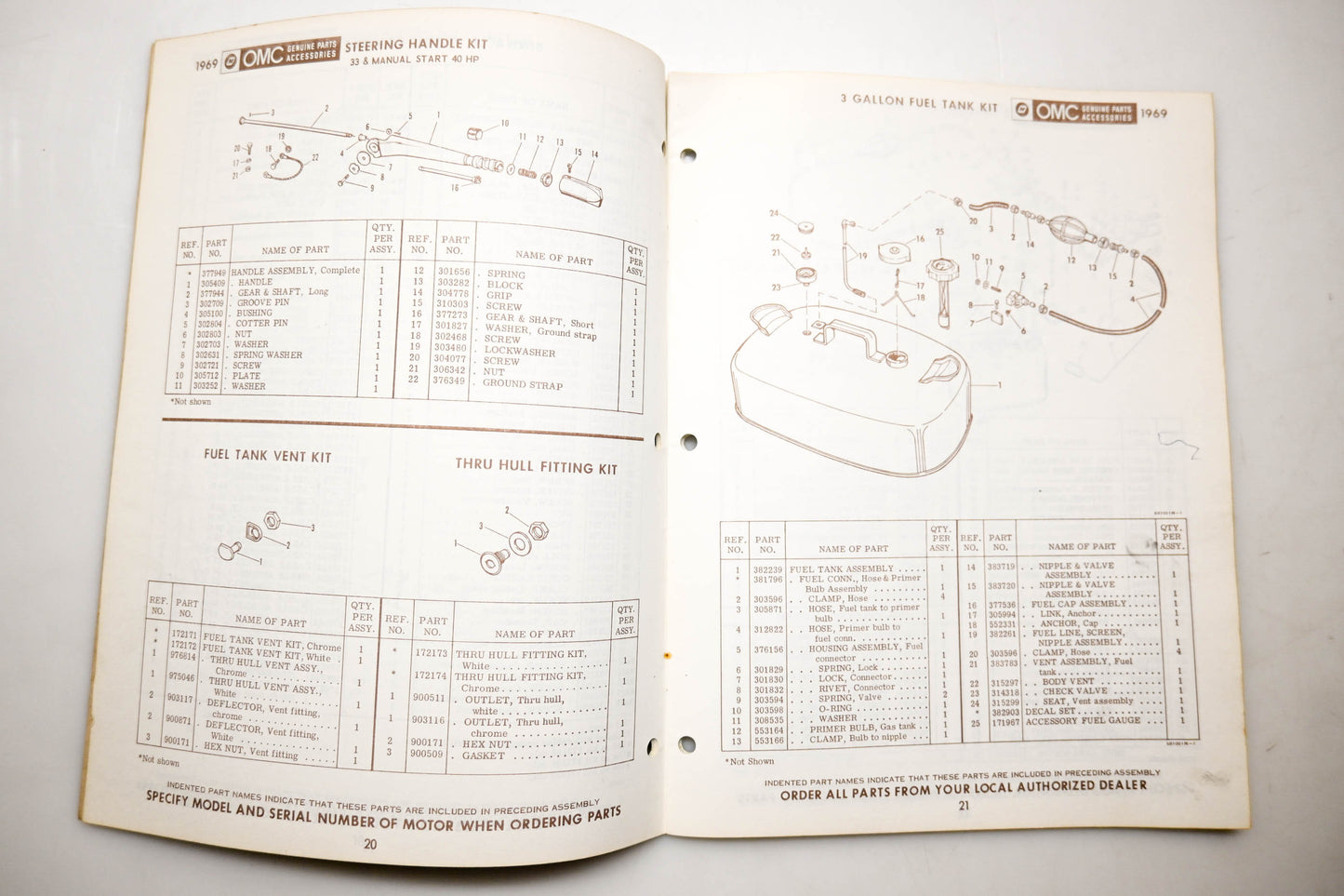 OMC 4626, 279141 Evinrude Parts Catalog 1969 Accessories