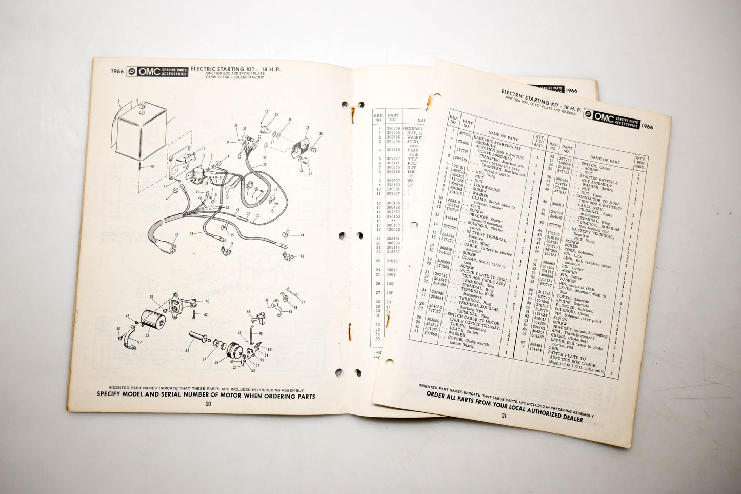 OMC 4325, 278791 Evinrude Parts Catalog 1966 Outboard Accessories