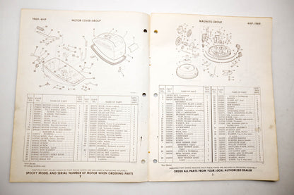 OMC 4614, 279129 Evinrude Parts Catalog 1969 Lightwin Yachtwin