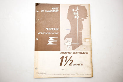 OMC 4613, 279128 Evinrude Parts Catalog 1969 1 1/2 Mate