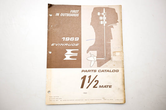 OMC 4613, 279128 Evinrude Parts Catalog 1969 1 1/2 Mate