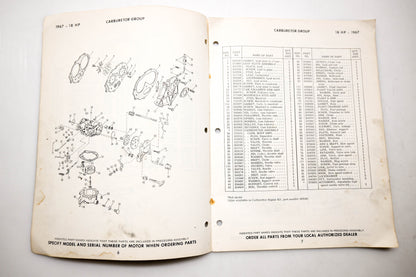 OMC 4395, 278874 Evinrude Parts Catalog 1967 Fastwin