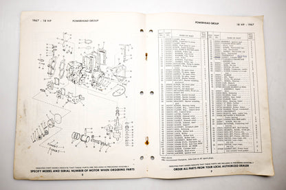 OMC 4395, 278874 Evinrude Parts Catalog 1967 Fastwin