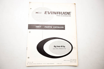 OMC 4397, 278876 Evinrude Parts Catalog 1967 Big Twin Manual Start