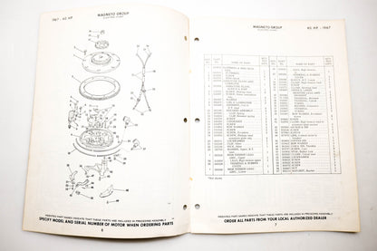 OMC 4398, 278877 Evinrude Parts Catalog 1967 Big Twin Electric Start