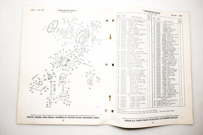 OMC 4398, 278877 Evinrude Parts Catalog 1967 Big Twin Electric Start