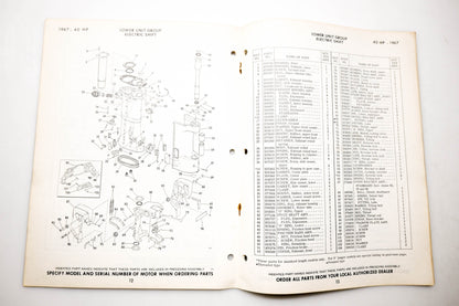 OMC 4399, 278878 Evinrude Parts Catalog 1967 Lark