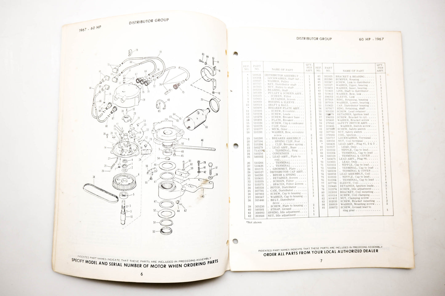 OMC 4400, 278880 Evinrude Parts Catalog 1967 Sportfour
