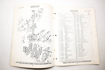OMC 4402, 278882 Evinrude Parts Catalog 1967 Starflite 80hp