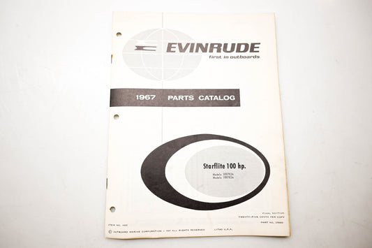OMC 4403, 278883 Evinrude Parts Catalog 1967 Starflite 100hp
