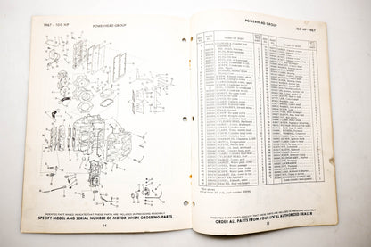 OMC 4403, 278883 Evinrude Parts Catalog 1967 Starflite 100hp