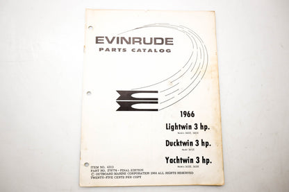 OMC 4313, 278774 Evinrude Parts Catalog 1966 Lightwin Ducktwin Yachtwin