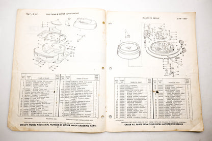 OMC 4391, 278869 Evinrude Parts Catalog 1967 Lightwin Ducktwin Yachtwin