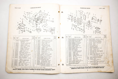 OMC 4391, 278869 Evinrude Parts Catalog 1967 Lightwin Ducktwin Yachtwin