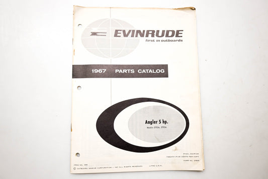 OMC 4392, 278870 Evinrude Parts Catalog 1967 Angler