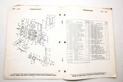 OMC 4392, 278870 Evinrude Parts Catalog 1967 Angler