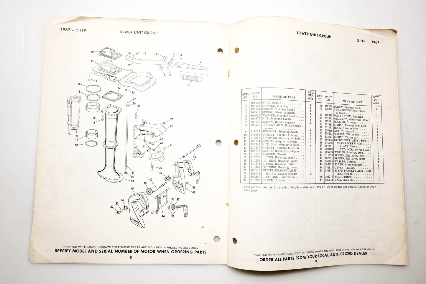 OMC 4392, 278870 Evinrude Parts Catalog 1967 Angler