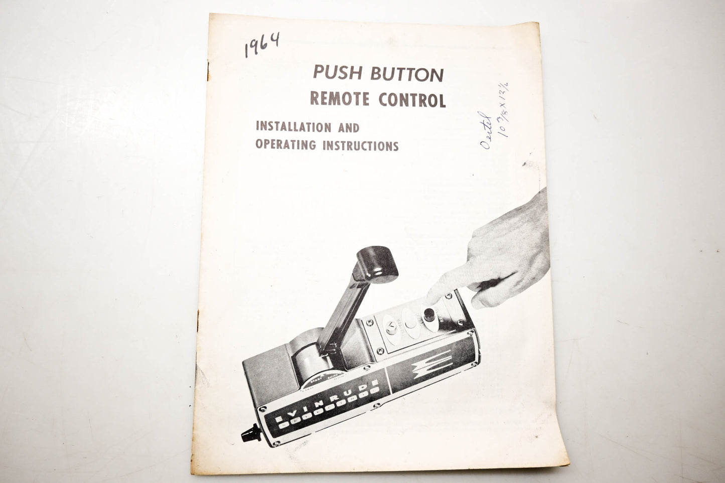 Evinrude 205050 Push Button Remote Control Instructions 1964