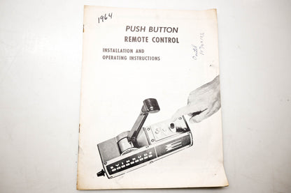 Evinrude 205050 Push Button Remote Control Instructions 1964