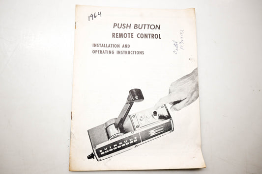 Evinrude 205050 Push Button Remote Control Instructions 1964