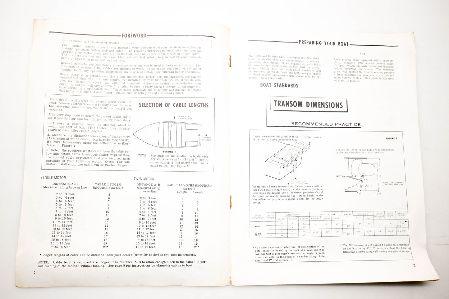 Evinrude 205050 Push Button Remote Control Instructions 1964