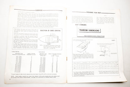 Evinrude 205050 Push Button Remote Control Instructions 1964