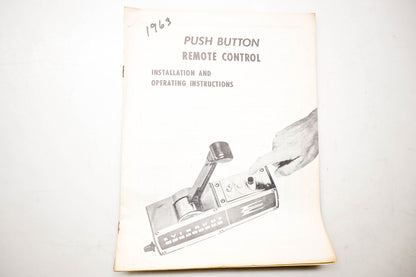 Evinrude 205050 Push Button Remote Control Instructions 1963