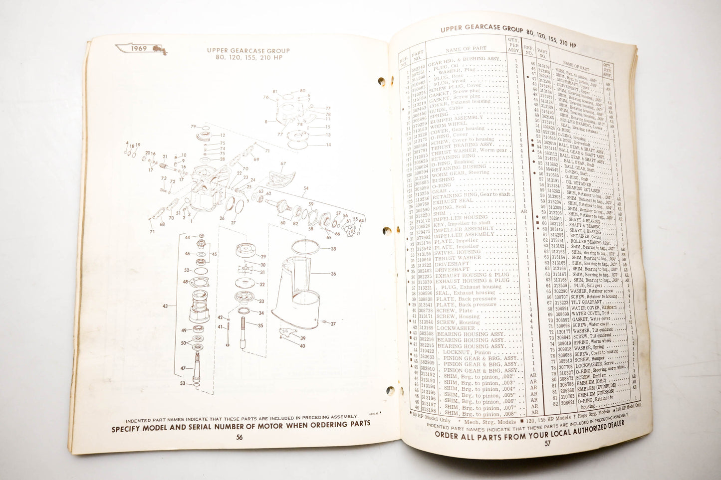 OMC 4611, 383857 Stern Drive Parts Catalog 1969