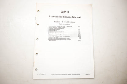 OMC 174156-3 Accessories Service Manual Section 3 Fuel Systems