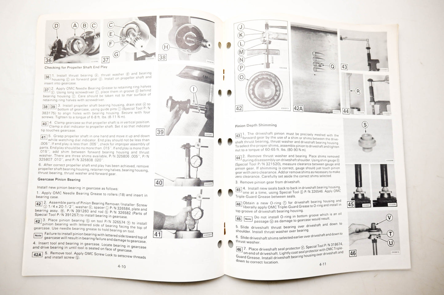 OMC 174156-4 Accessories Service Manual Section 4 Counter Rotation Gearcase