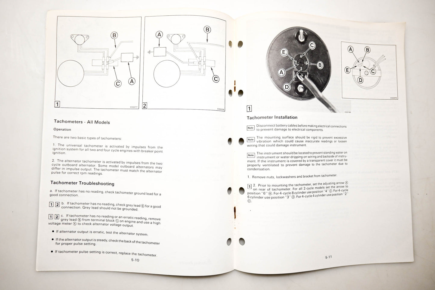 OMC 174156-5 Accessories Service Manual Section 5 Instruments