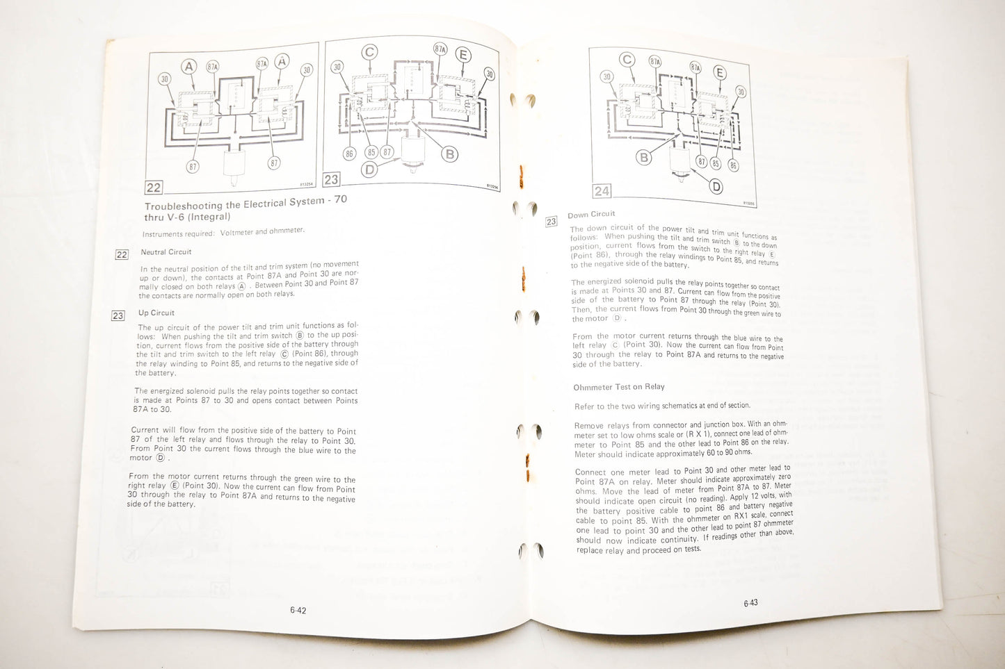 OMC 174156-6 Accessories Service Manual Section 6 Power Trim & Tilt