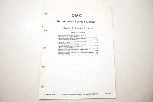 OMC 174156-8 Accessories Service Manual Section 8